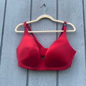 Torrid Curve Lightly Lined Deep V Plunge Red Bra